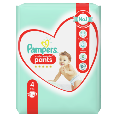 Pampers Premium Protection Pants Luierbroekjes Maat 4, 19 Broekjes, 9-15kg