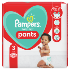 Pampers Baby-Dry Pants Maat 3, 27 Luierbroekjes, 6kg-11kg