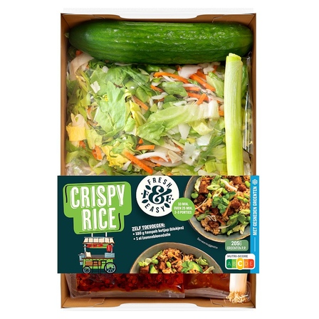 Gekoeld verspakket crispy rice