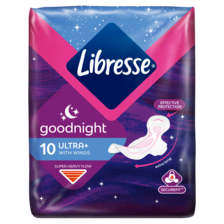 Libresse Ultra Thin Goodnight Wings Maandverband 10 Stuks