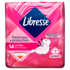 Libresse Ultra Thin Normal Wings Maandverband 14 Stuks