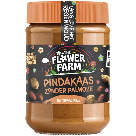 Flower Farm Pindakaas met stukjes Pinda