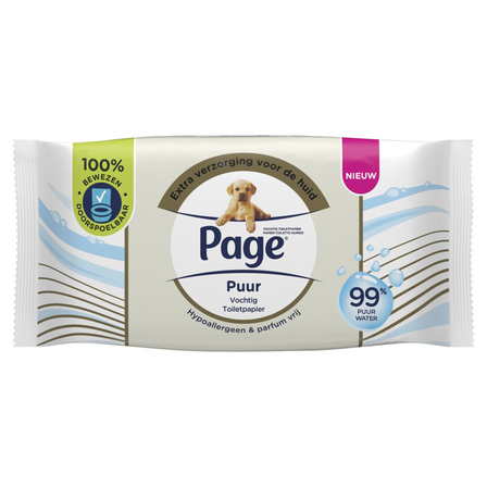 Page Vochtig Toiletpapier Puur