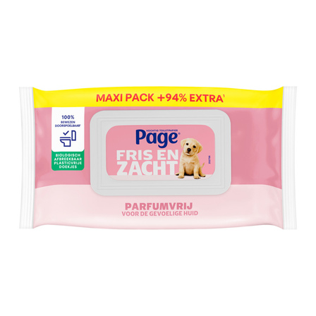 Page Vochtig Toiletpapier Sensitive Maxi
