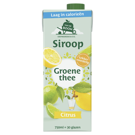 Van de Boom groene thee citrus siroop