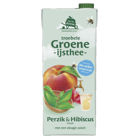 Van de Boom troebele groene ijsthee perzik hibiscus