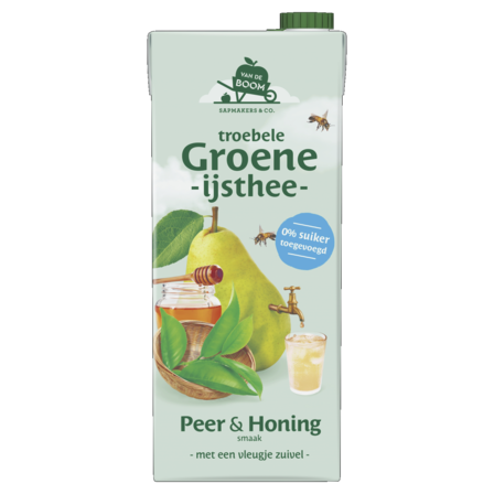 Van de Boom troebele groene ijsthee peer honing