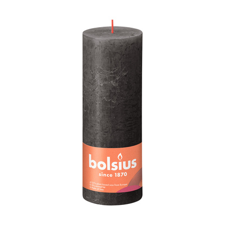 Bolsius rustieke kaars stormgrijs 19cm