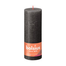 Bolsius rustieke kaars stormgrijs 19cm