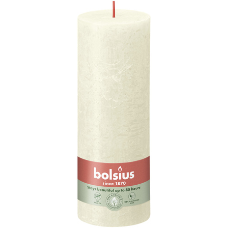 Bolsius rustieke kaars ivoor 19cm