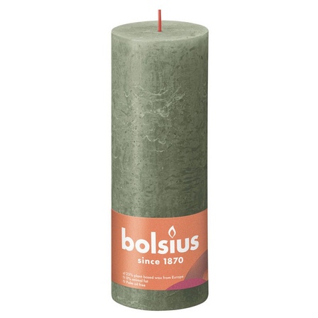Bolsius rustieke kaars ivoor 19cm