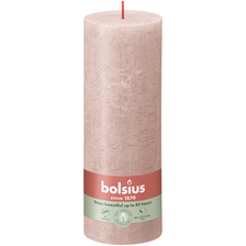 Bolsius rustieke kaars misty pink 19cm