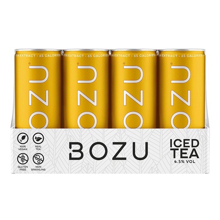 Bozu hard iced tea Peach 4-pack