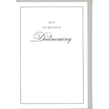 Oprechte deelneming