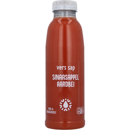 Sinaasappel-aardbei sap