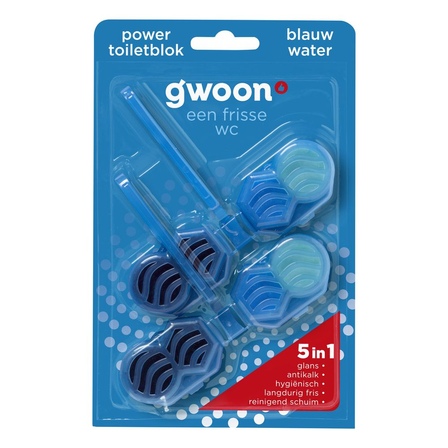 G'woon toiletblok power blauw water
