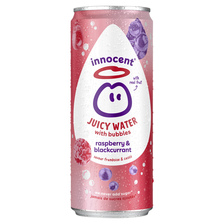 Innocent juicy water met bubbles raspberry & blackcurrant