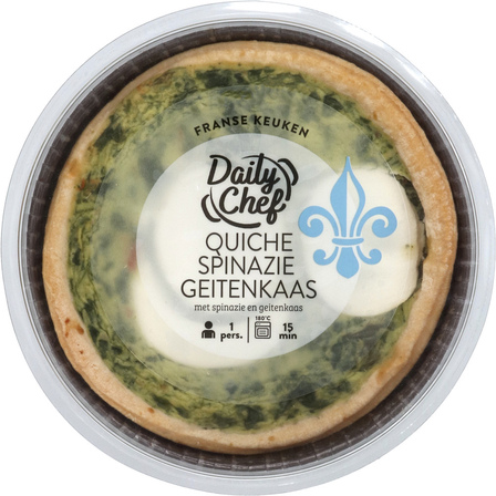 Daily Chef Quiche  Spinazie - Geitenkaas