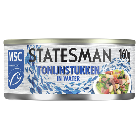 Statesman Tonijnstukken in water blik