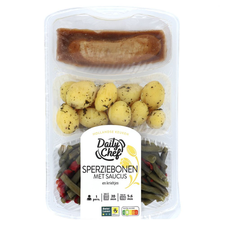 Daily Chef sperziebonen met saucijs