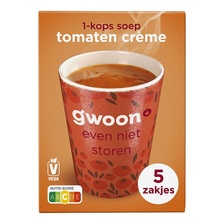 gwoon 1-kopssoep tomaat creme 5-pack