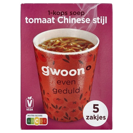 G'woon 1-kopssoep Chinese tomaat 5-pack