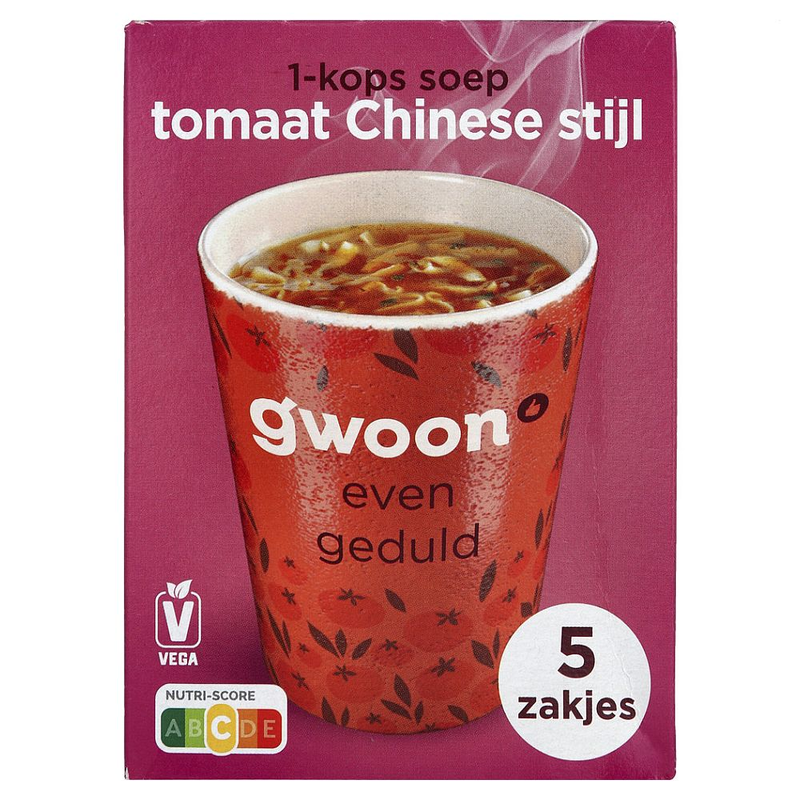 G'woon 1-kopssoep Chinese tomaat 5-pack