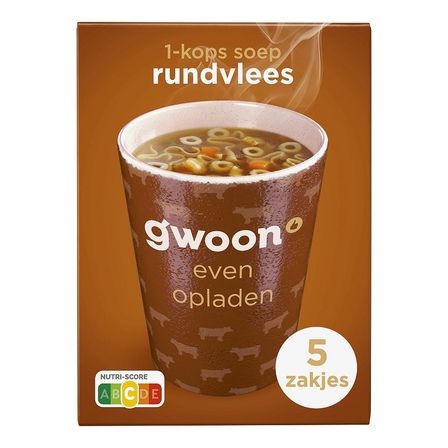 G'woon 1-kopssoep rund 5-pack