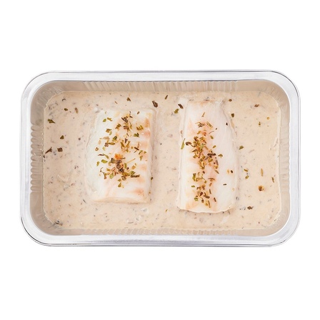 Kabeljauw in paddestoelensaus