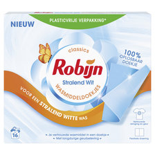 Robijn Wasmddoekjes Stralend Wit 16W 10x