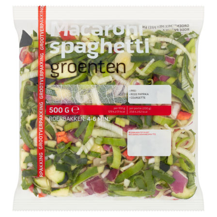 Macaroni Spaghetti Groenten Grootverpakking 500 g