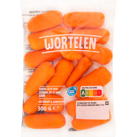 Gewassen Worteltjes Geschrapt