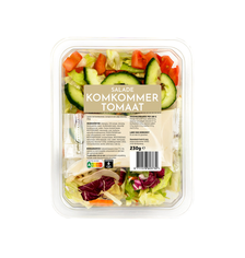 Kleine salade komkommer tomaat