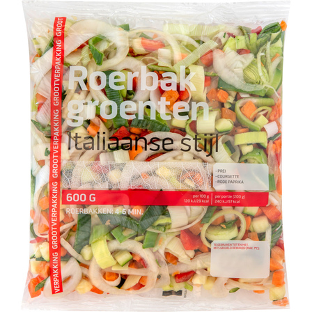Italiaanse stijl roerbakgroente