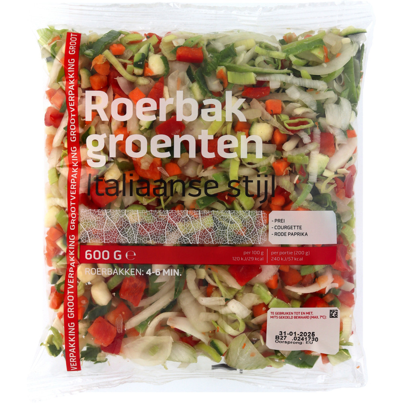 Italiaanse stijl roerbakgroente