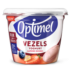 Optimel yoghurt vezels 0% vet aardbei bosbes