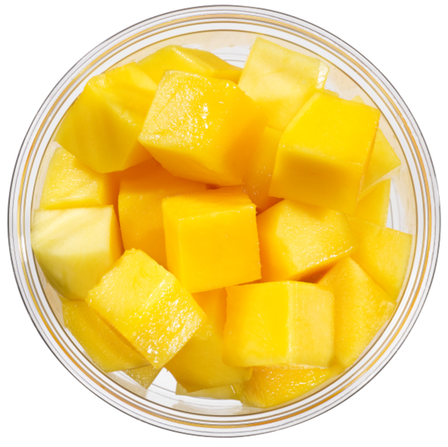 Healthy Hand Gesneden mangostukjes