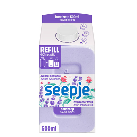 Seepje Lavendel en Tonka handzeep refill