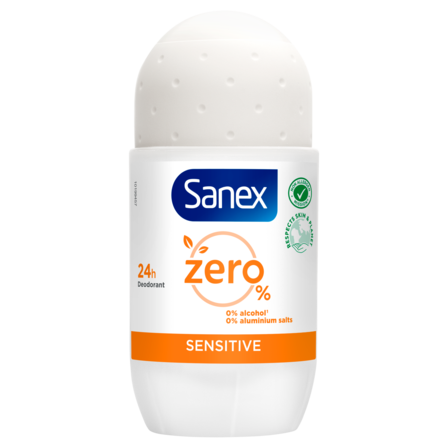 Sanex Zero% Sensitive Gevoelige Huid Deodorant Roller 50 ml