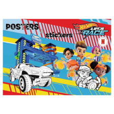 Hot Wheels poster en stickerboek