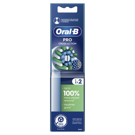 Oral-B CrossAction Opzetborstel Met CleanMaximiser-technologie, Verpakking Van 2 Stuks