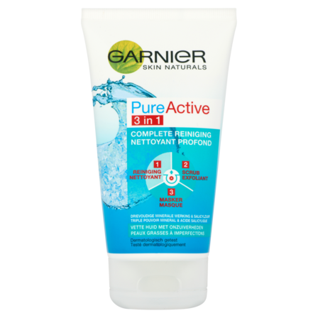 Garnier Pure Active 3 in 1 Complete Reiniging 150 ml