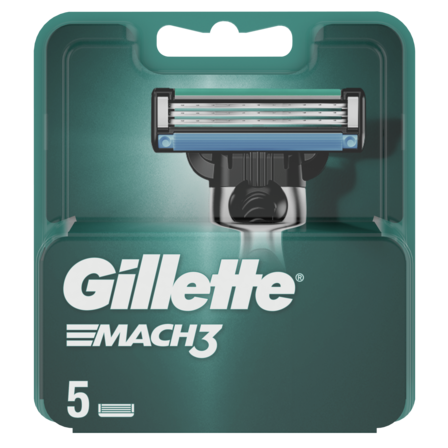 Gillette Mach3 Navulmesjes Voor Mannen Navulmesjes, 5 Stuks