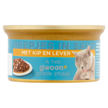 g'woon Reepjes in Saus met Kip en Lever 85 g