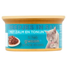 g'woon Reepjes in Saus met Zalm en Tonijn 85 g