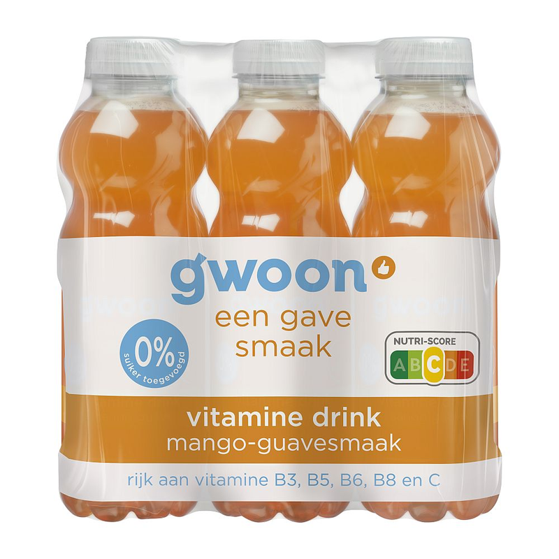 G'woon vitamne water mango/guave 6x 500ml