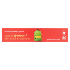 g'woon Boterhamzakjes Groot 80 Stuks