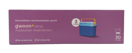 G'woon Vershoudzakken  Hersluitbaar, 3 liter