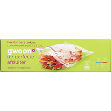 g'woon Hersluitbare Zakjes 0,4 en 1,2 Liter