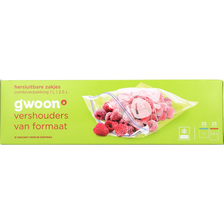 g'woon Hersluitbare Zakjes 1 en 2,5 Liter